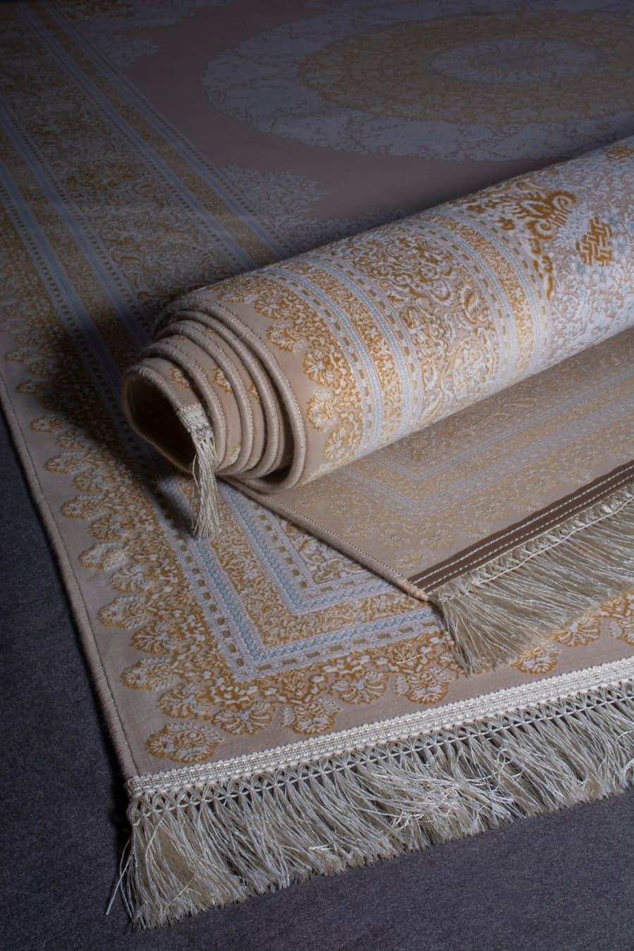 Area rug and carpet surface prepared for deep cleaning